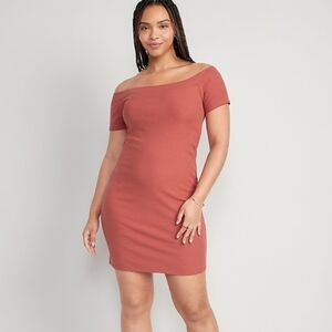 Old Navy Off-Shoulder Ribbed Mini Dress